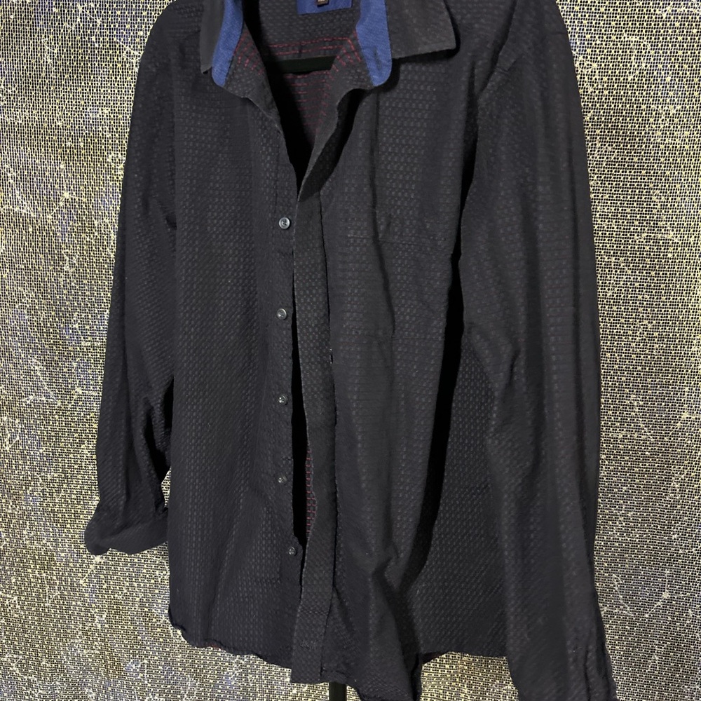 Johnston & Murphy Blue and Red Patterned Shirt
